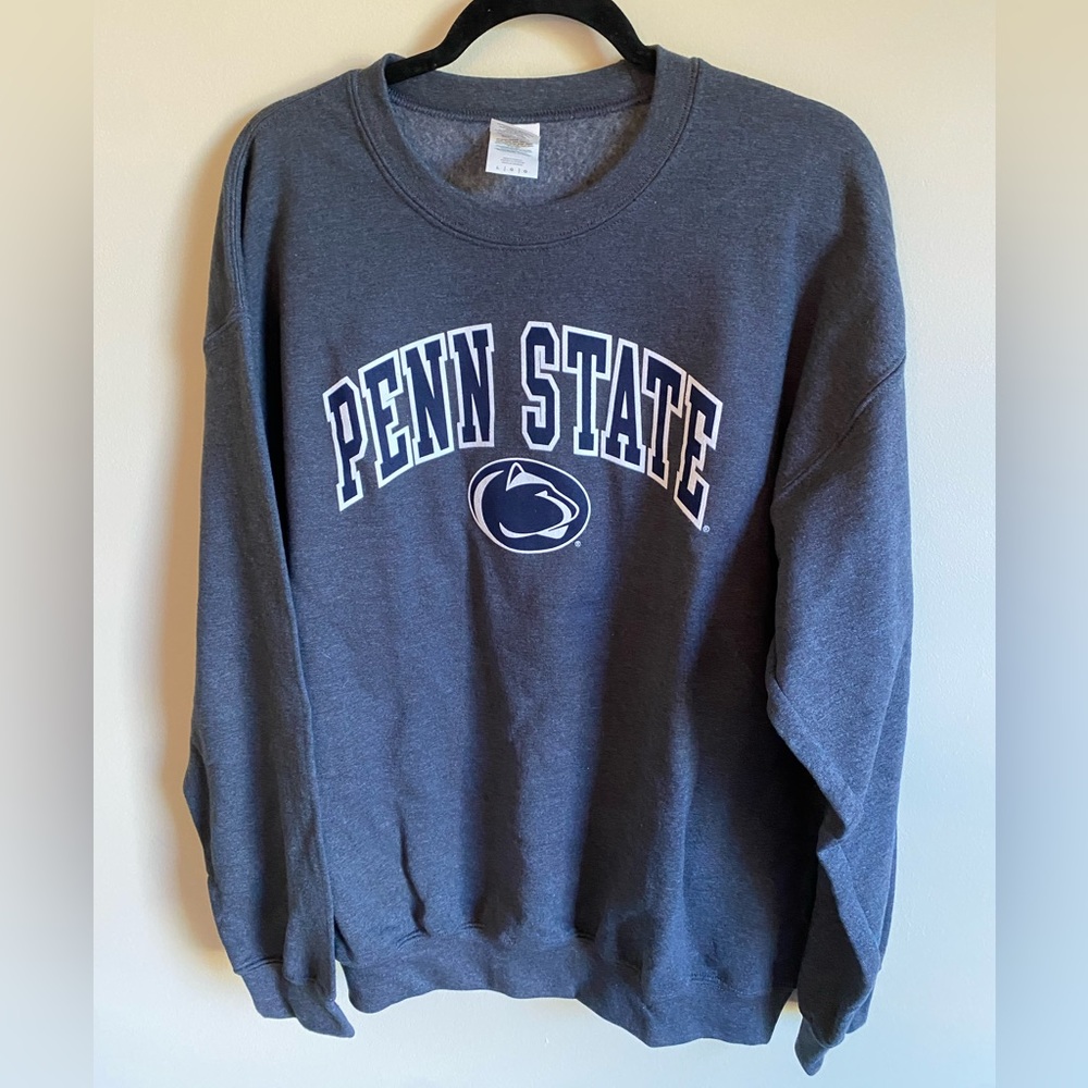 Unisex Penn State Heather Gray Crewneck Sweatshirt